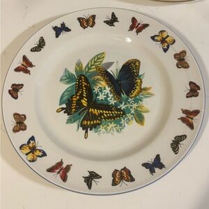 Butterflies Tabletops Unlimited Dinner Plate